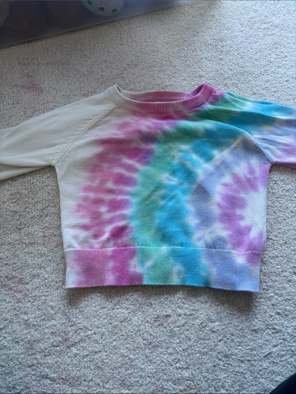 Hatley Kids Tie-Dye Crewneck Sweatshirt - Pink, Blue, Green, Purple